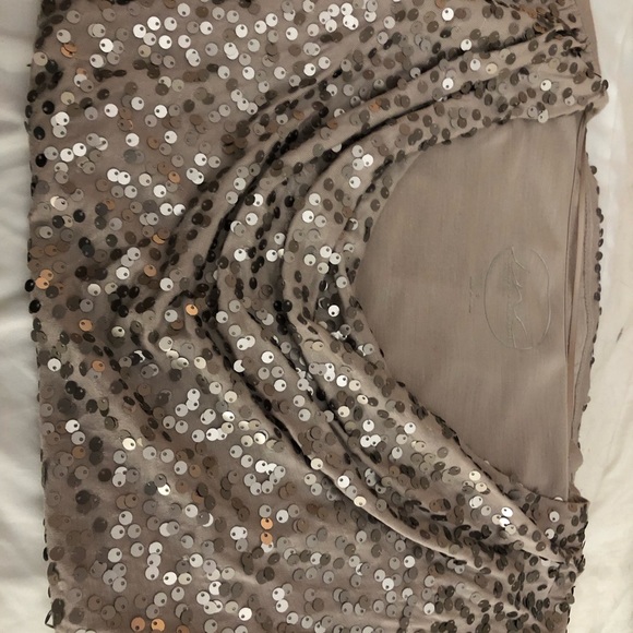 Beautiful Taupe dressy top by INC Size Small - Picture 4 of 4